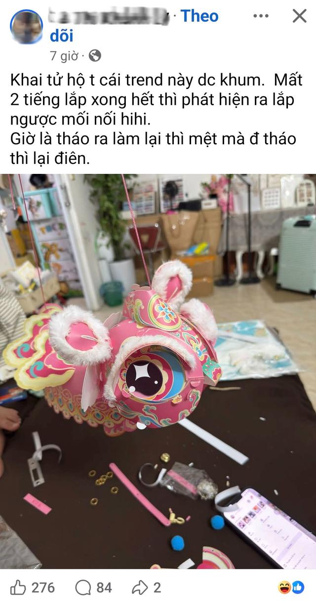 Trùm cuối mùa Trung thu năm nay gọi tên lồng đèn lân: Các mẹ hì hục lắp cho con mất cả buổi nhưng thành quả thì