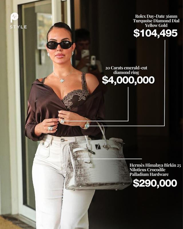 B&oacute;c gi&aacute; outfit của Georgina Rodr&iacute;guez tại Venice: Nhẫn triệu đ&ocirc; v&agrave; nội y 2 triệu đồng - Ảnh 2.