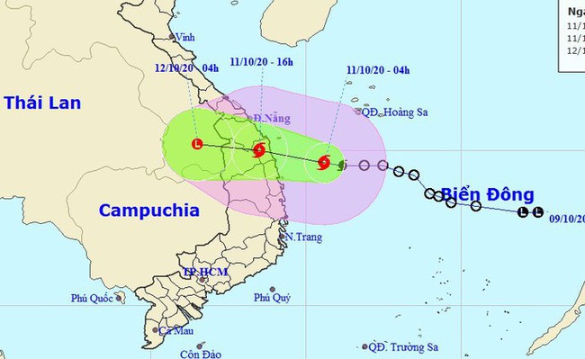 Áp thấp nhiệt đới mạnh lên thành bão, tăng tốc nhanh vào đất liền Quảng Nam - Bình Định gây mưa đặc biệt to - Ảnh 1.