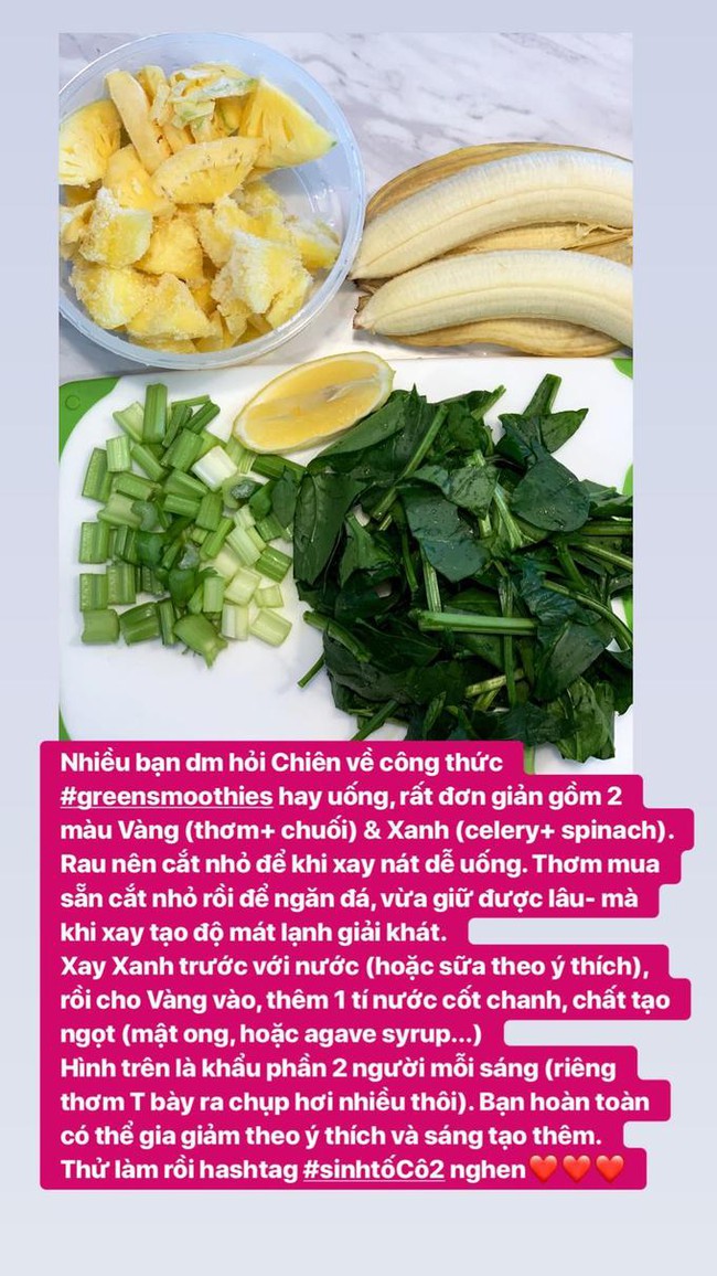 Học lỏm cách làm sinh tố, nước thanh lọc cơ thể của các chị đẹp trong showbiz Việt: Minh Tú sở hữu làn da căng mướt chỉ sau 3 ngày, Thanh Hằng và H'Hen Niê đều dùng chung loại nguyên liệu này - Ảnh 5.