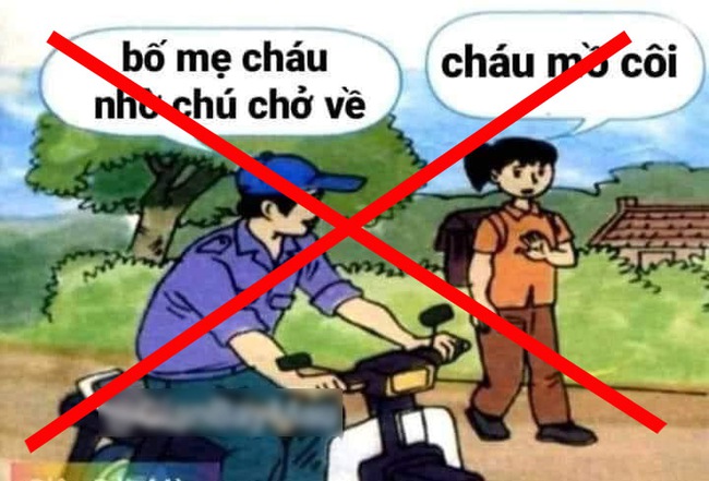 Sự thật về bài học phòng tránh bắt cóc trong SGK đang gây tranh cãi: Người lạ bảo &quot;Để chú đưa cháu về&quot;, trẻ đáp &quot;Cháu mồ côi&quot; - Ảnh 2.