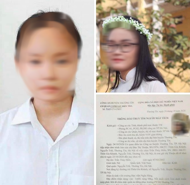Công an phát đi thông báo tìm nữ sinh Công an phát đi thông báo tìm nữ sinh