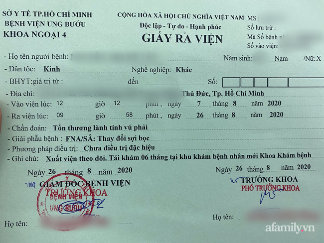 Nữ bệnh nhân phải cắt bỏ ngực sau khi BV Ung bướu TP.HCM chẩn đoán lành tính, “tố” BV không trả hồ sơ bệnh án - Ảnh 2.