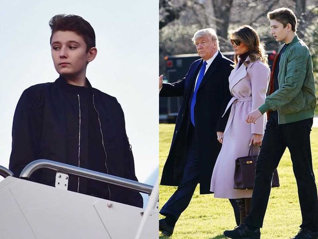 Thói quen thường xuyên của &quot;Hoàng tử Nhà Trắng&quot; Barron Trump khi đi cùng bố mẹ suốt 4 năm qua mà không mấy ai để ý tới df - Ảnh 1.