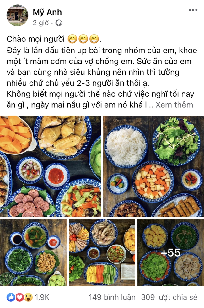 Có gì ở mâm cơm của đôi vợ chồng trẻ mà sau 2 giờ đăng tải đã nhận hơn ngàn lượt like từ cộng đồng mạng? - Ảnh 1.