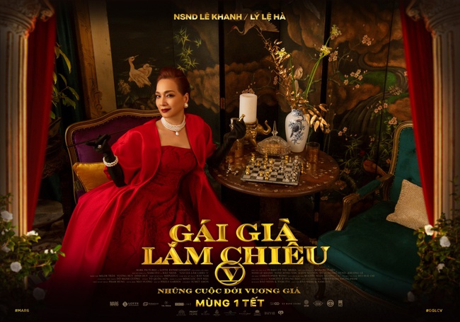 NSND Lê Khanh, NSND Hồng Vân cùng Kaity Nguyễn rực rỡ, uy quyền trên poster "Gái Già Lắm Chiêu V"