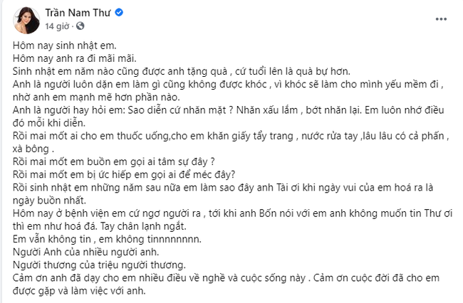 Nam Thư tiết lộ phản ứng của nghệ sĩ Hoài Linh khi nghe tin cố nghệ sĩ Chí Tài qua đời - Ảnh 2.