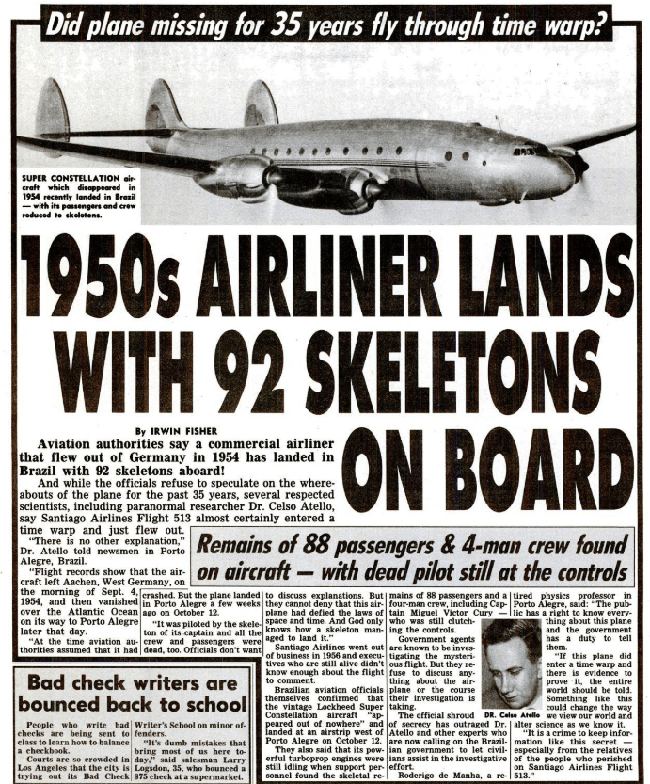 Bí ẩn chuyến bay du hành thời gian mất 35 năm để đáp đất nhưng giờ đây phi hành đoàn và hành khách đã biến thành... 92 bộ hài cốt - Ảnh 1.