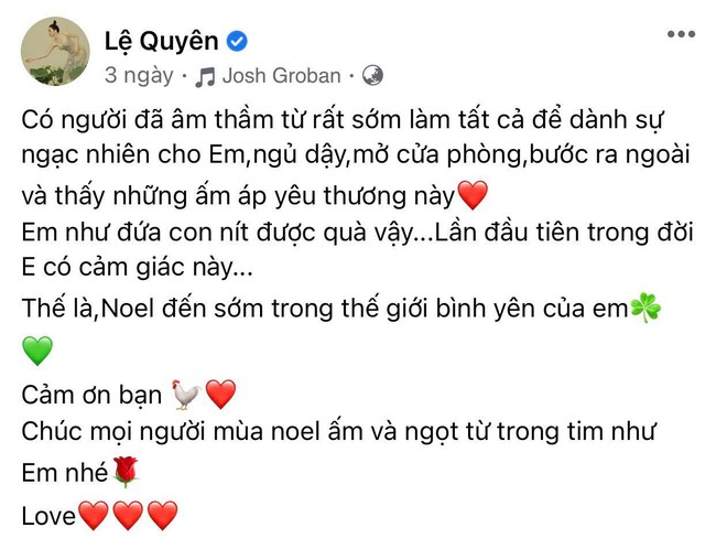 Lệ Quyên liên tục ẩn ý đã có tình yêu mới, lại còn đang sống chung nhà? - Ảnh 3.