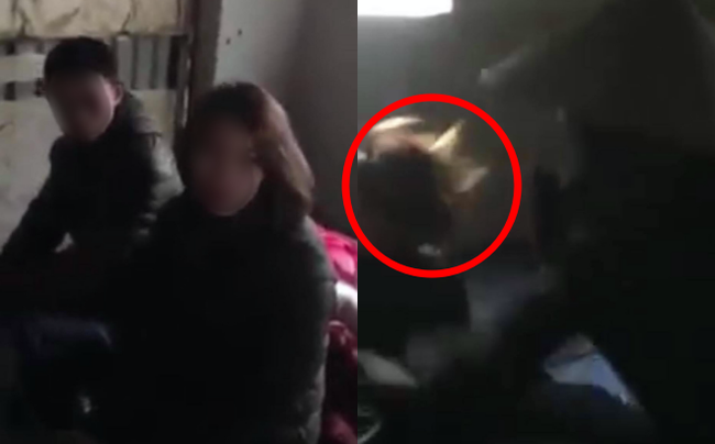 Mother and sister-in-law ran in and caught daughter-in-law in the room 