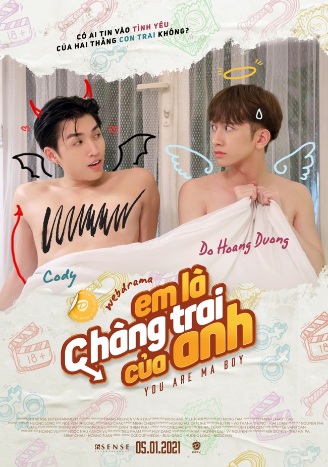 Trailer webdrama đam mỹ ngập cảnh “nóng” của Đỗ Hoàng Dương và Cody (Uni5), twist mạnh đến nghẹt thở - Ảnh 2.