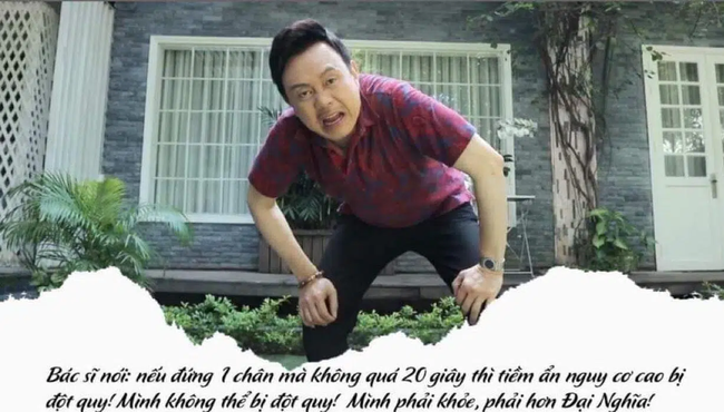Nghệ sĩ Chí Tài từng thực hiện thử thách "Đứng một chân" để phòng ngừa đột quỵ: Động tác này hóa ra có rất nhiều lợi ích sức khỏe - Ảnh 2. Nghệ sĩ Chí Tài từng thực hiện thử thách "Đứng một chân" để phòng ngừa đột quỵ: Động tác này hóa ra có rất nhiều lợi ích sức khỏe - Ảnh 2.