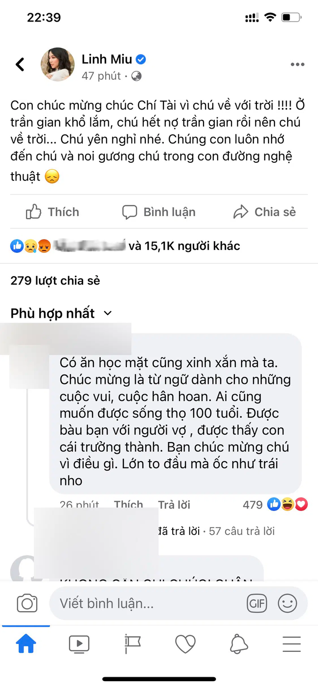 Dân mạng kêu gọi tẩy chay hotgirl Linh Miu sau khi đăng tải dòng trạng thái đi ngược dư luận trước sự ra đi của danh hài Chí Tài - Ảnh 1.