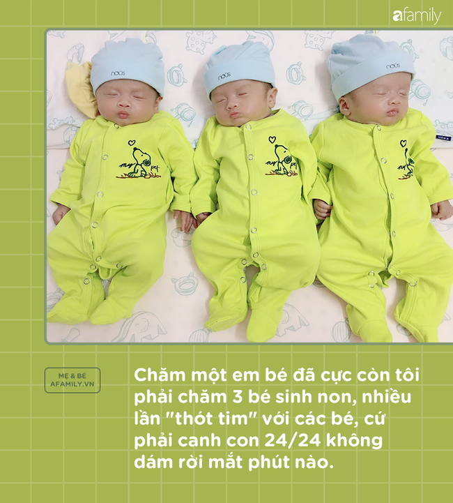 Bà mẹ 9x kể hành trình sinh ba: Mang thai đi không nổi, đẻ xong phải huy động 4 người để chăm 3 con - Ảnh 9.