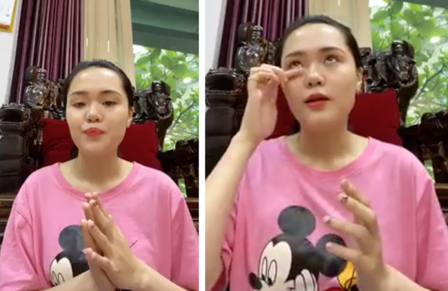 Đang livestream rất vui vẻ, Quỳnh Anh bỗng rơi nước mắt khi được hỏi đến Duy Mạnh đang điều trị ở Singapore - Ảnh 1.