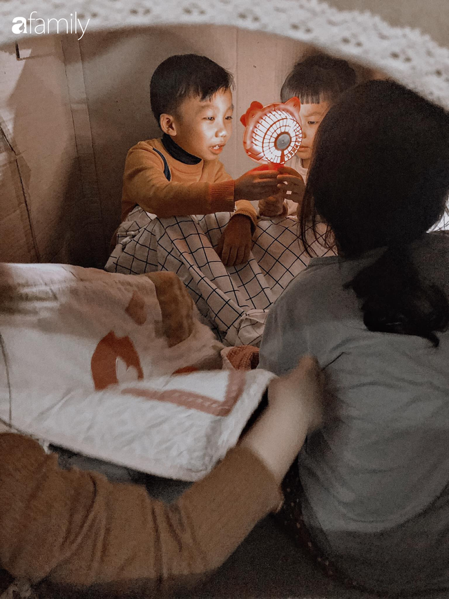 Mẹ Hà Nội làm cho con ngôi nhà bằng bìa các tông siêu dễ thương chỉ hết hơn 100k, con gái thích mê quấn quýt cả ngày không chán - Ảnh 3.