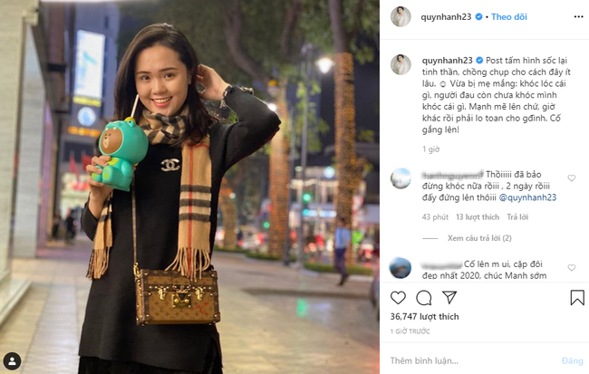 Rũ bỏ lớp áo "công chúa" mau nước mắt, vợ Duy Mạnh đăng đàn động viên chồng trên Insta được nhiều người khen biết lo cho gia đình - Ảnh 1.