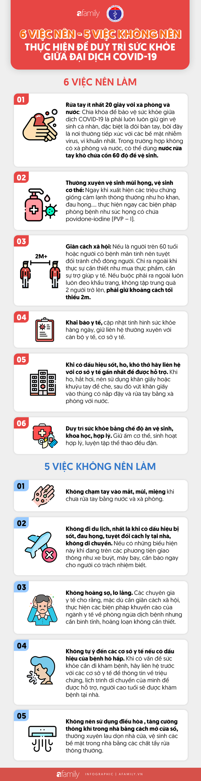 Dịch COVID-19 có dấu hiệu lây lan ra cộng đồng: Bộ Y tế khuyến cáo 6 việc NÊN - 5 việc KHÔNG NÊN thực hiện để duy trì sức khỏe - Ảnh 1.