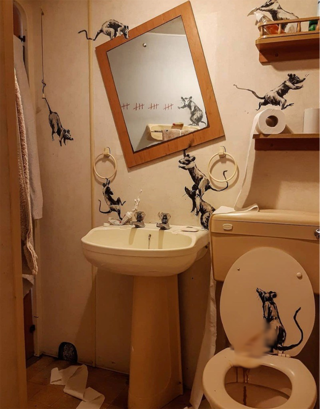 Hoạ sĩ làm việc tại nhà khiến vợ có một phen hốt hoảng vì tác phẩm nghệ thuật của mình trong nhà vệ sinh - Ảnh 2.