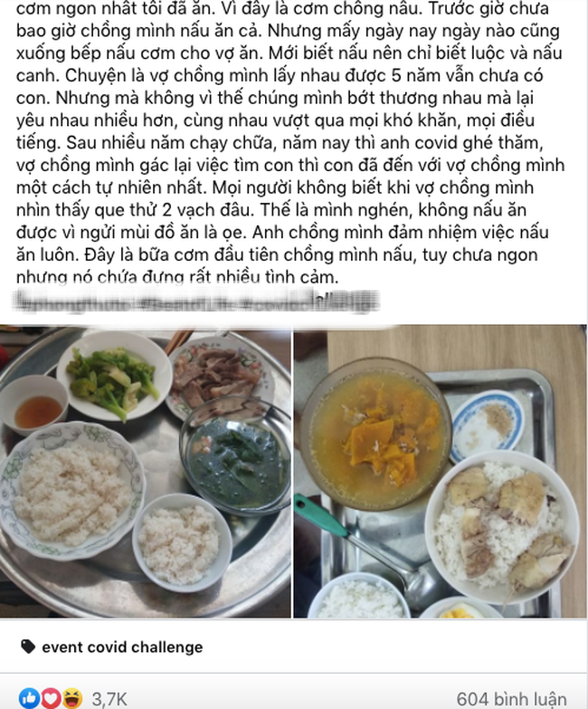 Khoe m&acirc;m cơm đơn giản chồng nấu l&agrave; "bữa cơm ngon nhất t&ocirc;i đ&atilde; ăn", mẹ trẻ khiến chị em x&uacute;c động mạnh v&igrave; c&acirc;u chuyện ph&iacute;a sau - Ảnh 1.