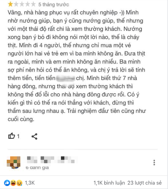 Cô gái đi ăn về review chê nhân viên phục vụ dở, nhưng lại để lộ 1 chi tiết khiến tình thế đảo ngược, bị dân mạng &quot;ném đá&quot; mỏi tay - Ảnh 2.