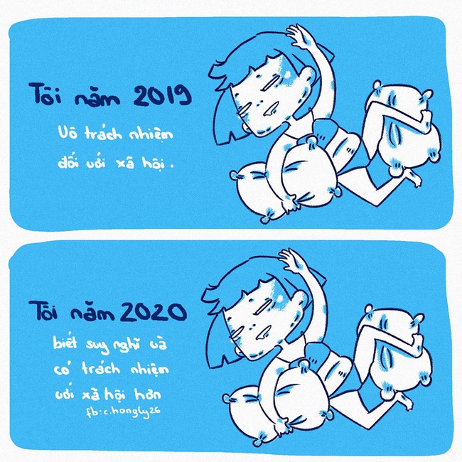 Cô gái 9X thực hiện bộ tranh &quot;Ấm lòng mùa dịch&quot; siêu dễ thương, vinh danh những việc tử tế trong mùa dịch Covid-19 - Ảnh 5.