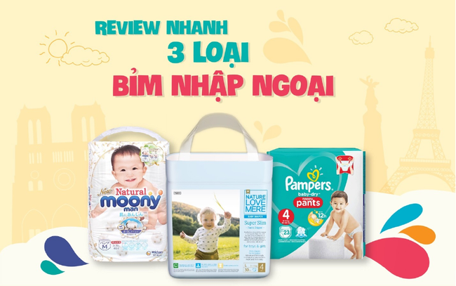 Review nhanh 3 loại bỉm nhập ngoại cực hot - Ảnh 1.
