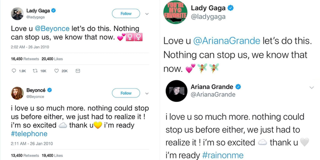Lady Gaga was again accused by fans of "not having a heart" with Ariana Grande, but why was Beyonce called out? - Photo 2.