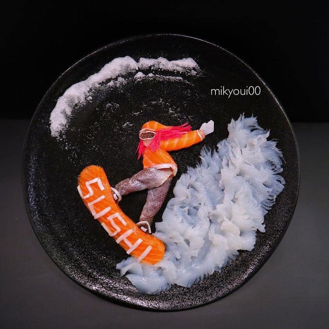 Trầm trồ trước tài nghệ bếp núc đầy nghệ thuật của ông bố Nhật Bản: Biến những lát sashimi đơn điệu thành tranh 3D sống động! - Ảnh 5.