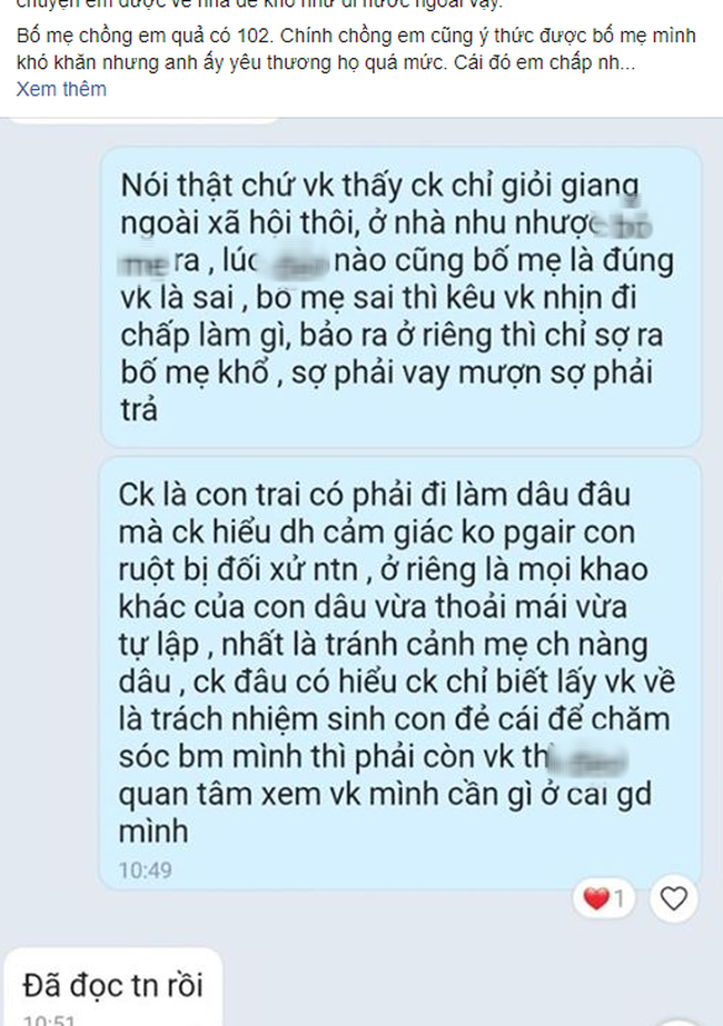 Chồng nghe lời bố mẹ, nhu nhược không lo được cho vợ con và màn xách vali trong &quot;chiến thắng&quot; của cô vợ tự đứng lên &quot;làm chủ&quot; - Ảnh 1.