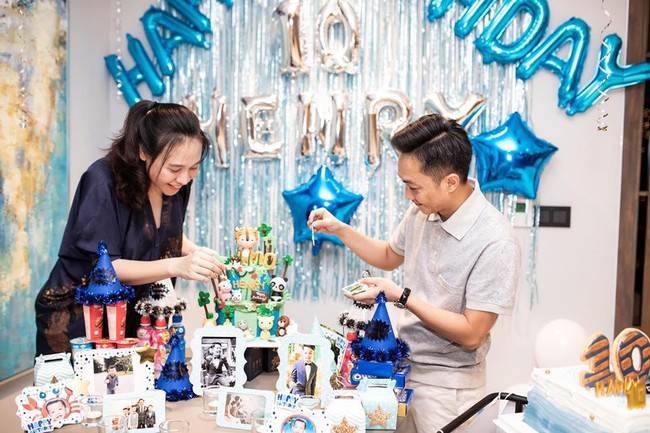 Cường Đô La tổ chức tiệc mừng sinh nhật bé Subeo lên 10, nhưng thân hình tăng cân thấy rõ của Đàm Thu Trang mới gây chú ý - Ảnh 3.