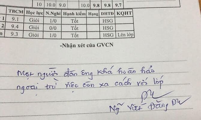 Ngoài việc &quot;lịm tim&quot; trước những lời nhận xét &quot;có cánh&quot; của thầy trong sổ liên lạc, cư dân mạng còn phát hiện ra một chi tiết lạ khiến ai thấy cũng phải trầm trồ - Ảnh 4.