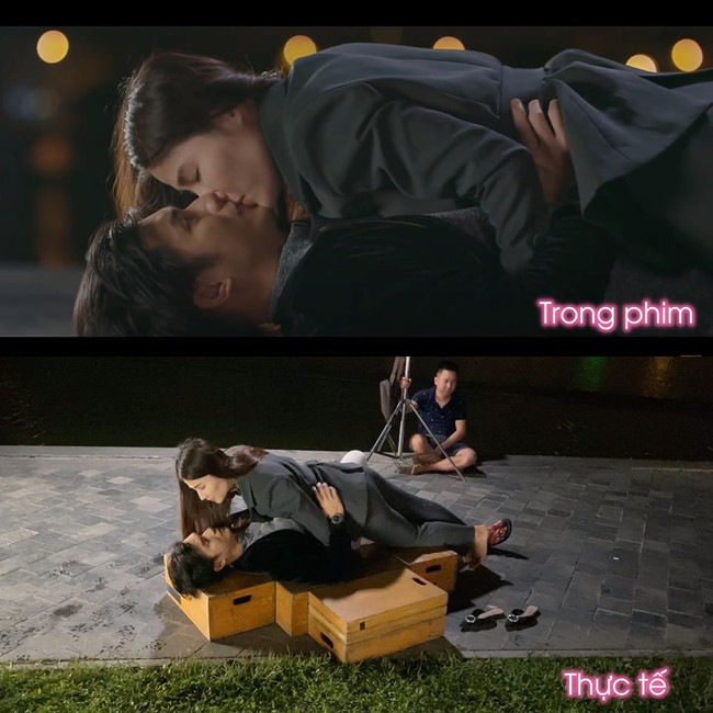 Tình yêu và tham vọng: Lộ hậu trường cưỡng hôn hài hước, ai cũng ngã ngửa khi nhìn xuống chân Nhan Phúc Vinh - Ảnh 1. Tình yêu và tham vọng: Lộ hậu trường cưỡng hôn hài hước, ai cũng ngã ngửa khi nhìn xuống chân Nhan Phúc Vinh - Ảnh 1.