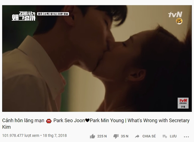 Cảnh hôn gây đỏ mặt của Park Seo Joon - Park Min Young trong phim &quot;Thư ký Kim&quot; đạt 100 triệu view, fan réo gọi làm phần 2 - Ảnh 2.