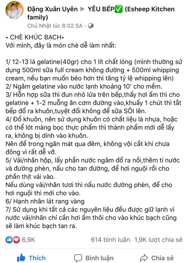 Có gì lạ ở món chè khúc bạch này mà cư dân mạng &quot;bão like&quot; rào rào thế nhỉ? - Ảnh 1.
