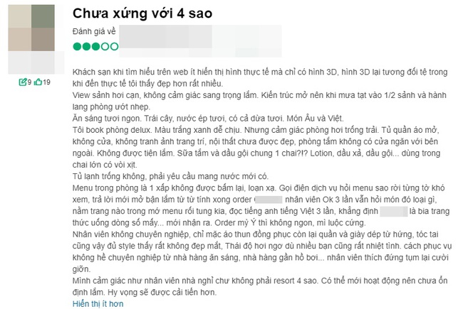 Resort bị ca sĩ Thái Trinh “tố” phục vụ buffet gây ngộ độc phải nhập viện bắt đầu bị rate 1 sao, lộ hàng loạt những “phốt” cũ trước đây khiến nhiều người bất ngờ - Ảnh 5. Resort bị ca sĩ Thái Trinh “tố” phục vụ buffet gây ngộ độc phải nhập viện bắt đầu bị rate 1 sao, lộ hàng loạt những “phốt” cũ trước đây khiến nhiều người bất ngờ - Ảnh 5.