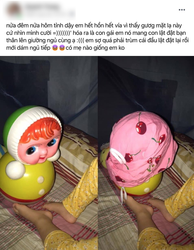 Nửa đêm tỉnh dậy, mẹ trẻ hú hồn vì thấy "gương mặt lạ cứ nhìn mình cười", nguyên nhân do thú vui của con gái rượu - Ảnh 1. Nửa đêm tỉnh dậy, mẹ trẻ hú hồn vì thấy "gương mặt lạ cứ nhìn mình cười", nguyên nhân do thú vui của con gái rượu - Ảnh 1.