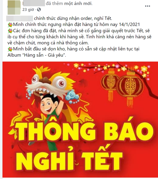 Các shop lớn nhỏ đồng loạt thông báo ngừng nhận order cho kịp Tết, chị em nên chuyển hướng mua hàng sẵn ngay thôi - Ảnh 3.