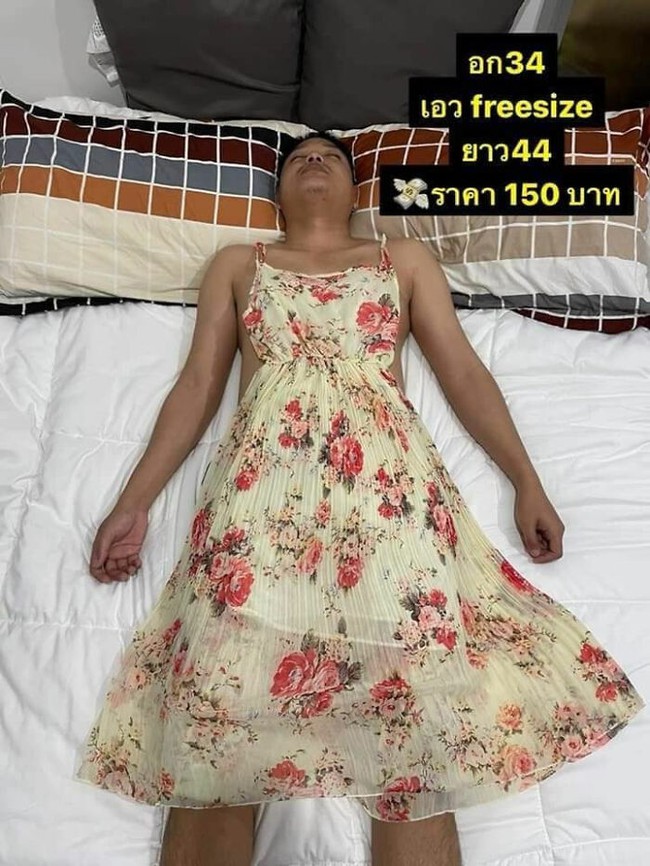Vợ lợi dụng chồng ngủ để bắt làm người mẫu, mặc từ váy đầm đến croptop để đăng bán online rồi viral khắp "cõi mạng" - Ảnh 4. Vợ lợi dụng chồng ngủ để bắt làm người mẫu, mặc từ váy đầm đến croptop để đăng bán online rồi viral khắp "cõi mạng" - Ảnh 4.