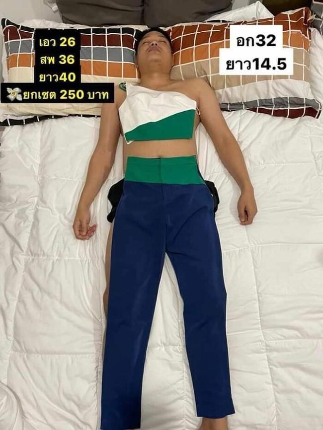 Vợ lợi dụng chồng ngủ để bắt làm người mẫu, mặc từ váy đầm đến croptop để đăng bán online rồi viral khắp "cõi mạng" - Ảnh 5. Vợ lợi dụng chồng ngủ để bắt làm người mẫu, mặc từ váy đầm đến croptop để đăng bán online rồi viral khắp "cõi mạng" - Ảnh 5.