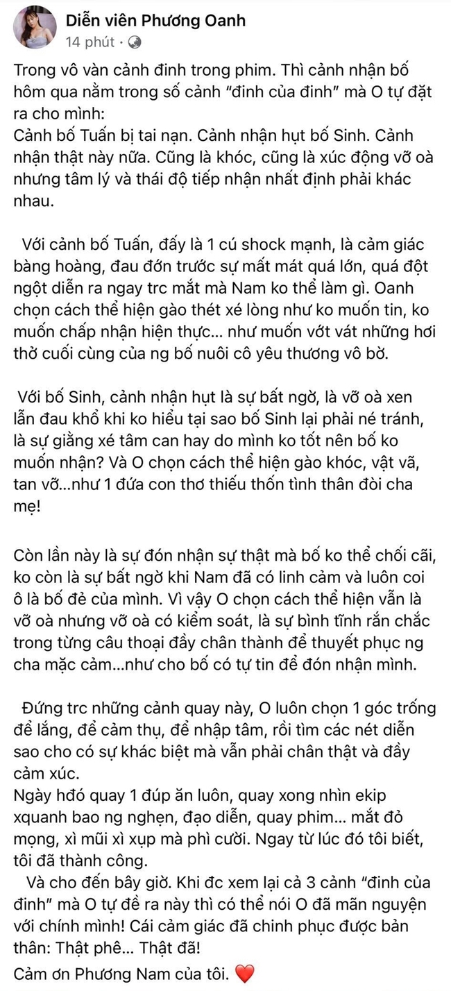 Hương vị tình thân: Khóc lóc đầy cảm xúc vẫn bị chê bai, Phương Oanh đăng đàn tuyên bố mãn nguyện với bản thân - Ảnh 3.