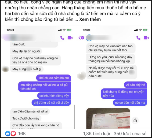 Đọc được tin nhắn: “Cẩn thận vợ mày cuỗm hết tiền” rồi phát hiện bí mật của chồng và chị gái, cô vợ có màn xử lý quyết liệt khiến gã đàn ông lạy lục xin lỗi! - Ảnh 1. Đọc được tin nhắn: “Cẩn thận vợ mày cuỗm hết tiền” rồi phát hiện bí mật của chồng và chị gái, cô vợ có màn xử lý quyết liệt khiến gã đàn ông lạy lục xin lỗi! - Ảnh 1.