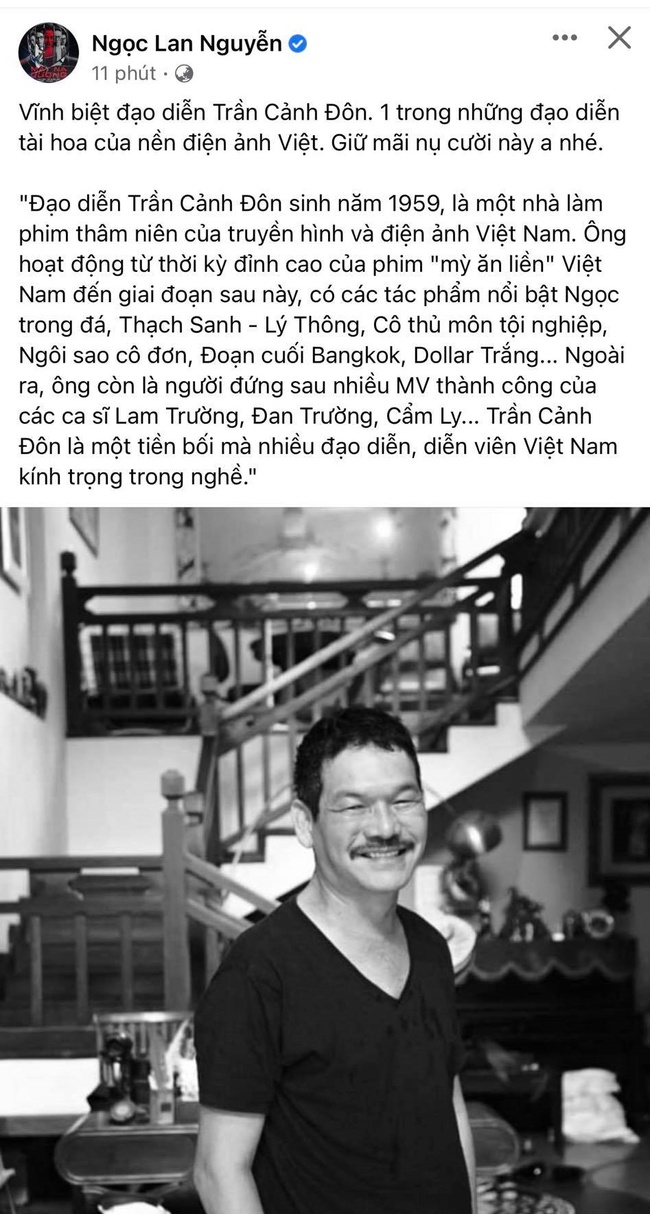 Vbiz lại thêm tin buồn một nghệ sĩ qua đời, dàn sao Việt xót xa thương tiễn - Ảnh 4.