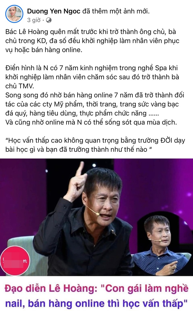 Trang Trần nói gì trước phát ngôn &quot;con gái làm nghề nail, bán hàng online thì học vấn thấp&quot; của Lê Hoàng - Ảnh 3.
