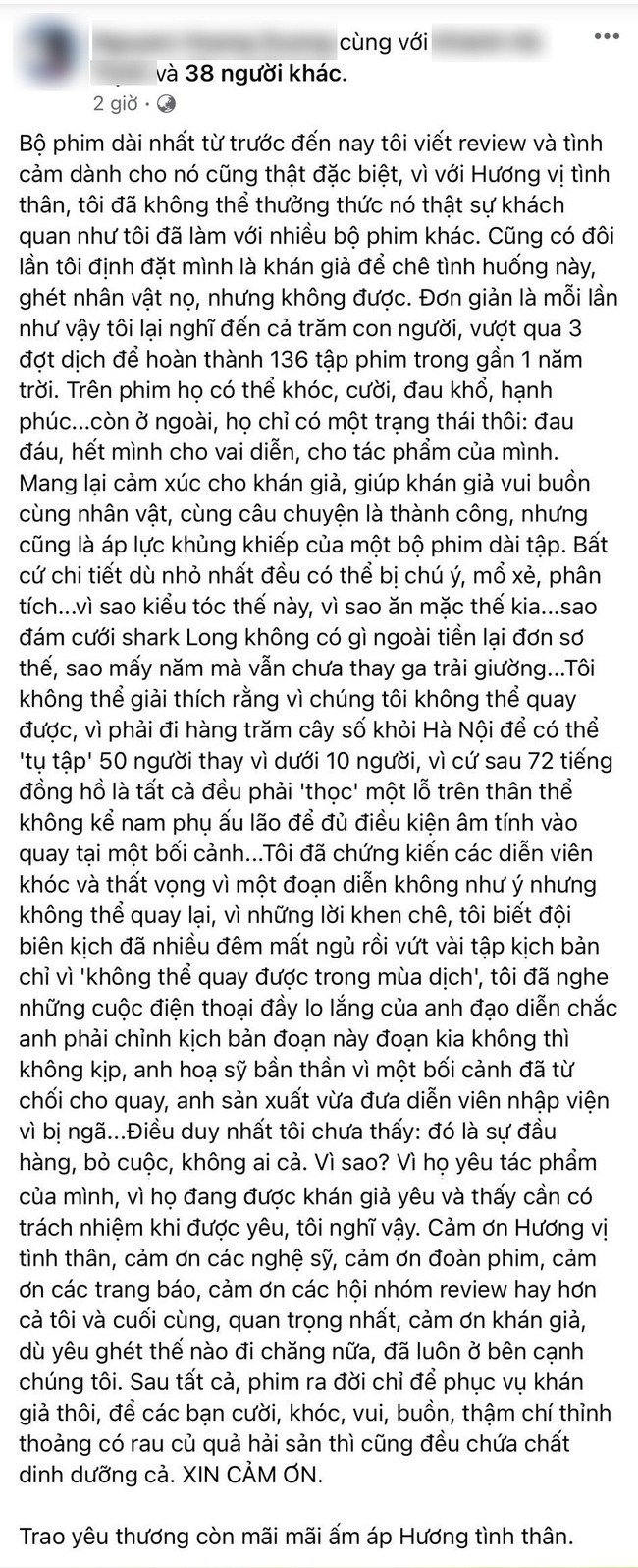 Hương vị tình thân: Nhiều người chê phim đã suy nghĩ lại khi đọc những dòng này của thành viên ê kíp - Ảnh 2.