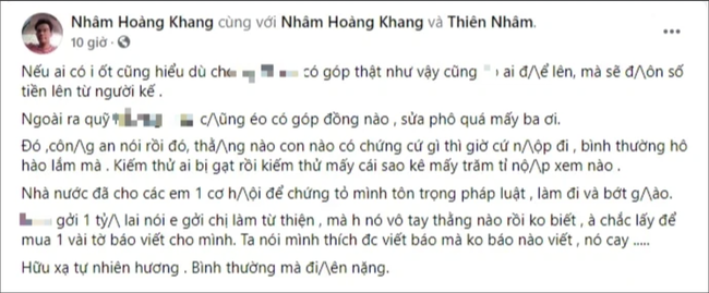 Nhâm Hoàng Khang lên mạng &quot;nói đạo lý&quot;, mấy tiếng sau thì bị công an bắt - Ảnh 2.