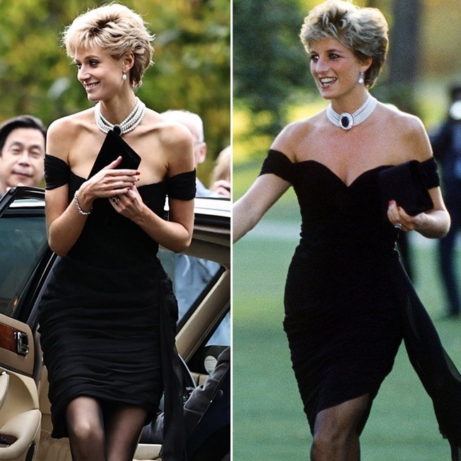&quot;Đầm báo thù&quot; của Công nương Diana được tái hiện trên phim, nhưng người mặc lại gây thất vọng tràn trề - Ảnh 6.