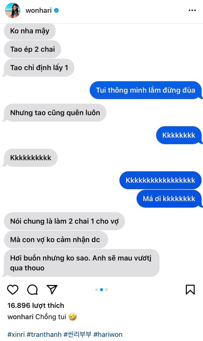 Trấn Thành ngọt ngào với vợ nhưng lại bị Hari Won thẳng tay "phũ phàng" - Ảnh 2. Trấn Thành ngọt ngào với vợ nhưng lại bị Hari Won thẳng tay "phũ phàng" - Ảnh 2.