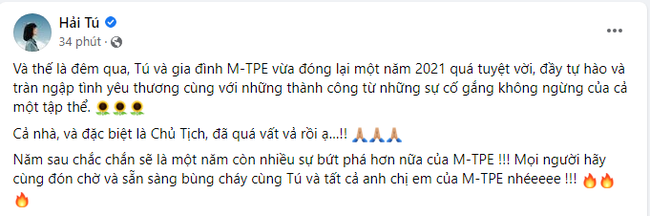 Hải Tú và Sơn Tùng công khai đeo nhẫn đôi, 'nàng thơ' dùng một câu nói trực tiếp bày tỏ tâm tư với “chủ tịch”