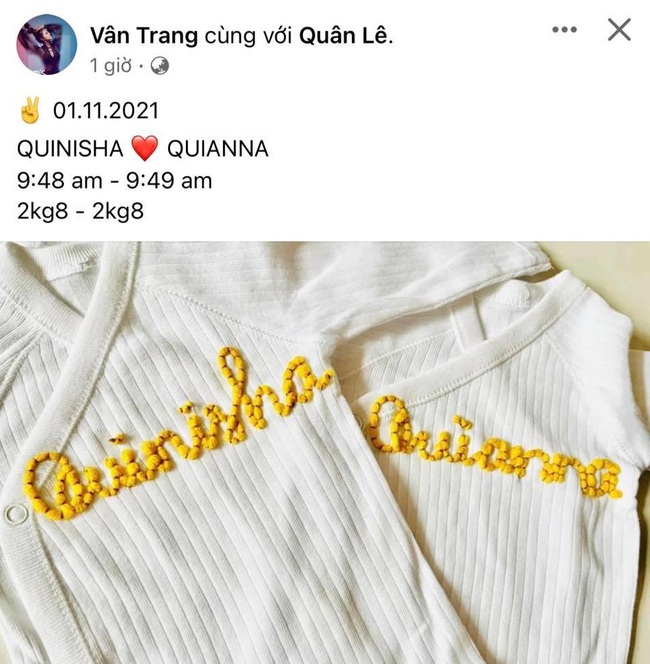 Vân Trang hé lộ hình ảnh đầu tiên của cặp sinh đôi - Ảnh 3. Vân Trang hé lộ hình ảnh đầu tiên của cặp sinh đôi - Ảnh 3.
